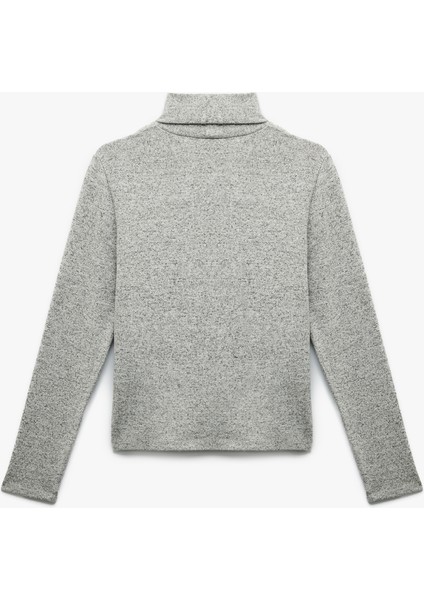 Viskon Kumaş Slim Fit Uzun Kollu Balıkçı Yaka Tişört fırsatları