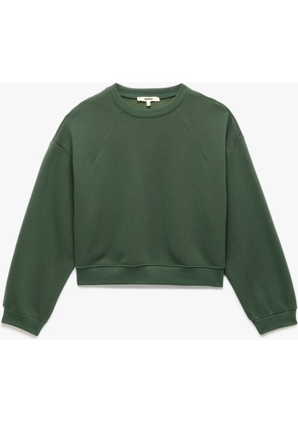 Regular Fit Üç Iplik Uzun Kollu Bisiklet Yaka Basic Sweatshirt