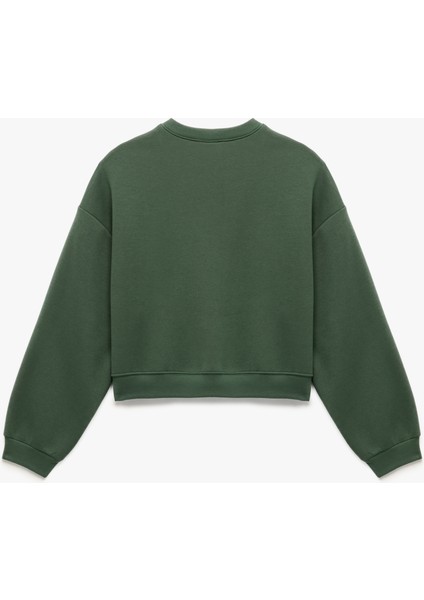 Regular Fit Üç Iplik Uzun Kollu Bisiklet Yaka Basic Sweatshirt fiyatları