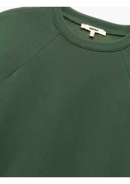 Regular Fit Üç Iplik Uzun Kollu Bisiklet Yaka Basic Sweatshirt modelleri