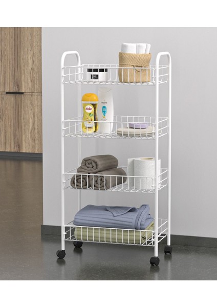 Çok Katlı Metal Sebze Meyve Sepeti Mutfak Düzenleyici Beyaz fiyatları