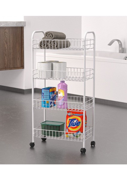 Çok Katlı Metal Sebze Meyve Sepeti Mutfak Düzenleyici Beyaz modelleri