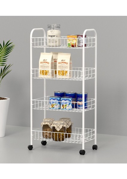 Çok Katlı Metal Sebze Meyve Sepeti Mutfak Düzenleyici Beyaz fırsatları