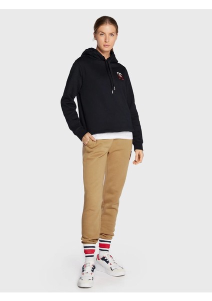 Monogram Sweatshirt WW0WW37434 Beige Regular Fit fiyatları