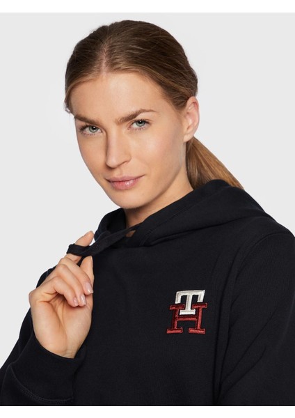 Monogram Sweatshirt WW0WW37434 Beige Regular Fit fırsatları
