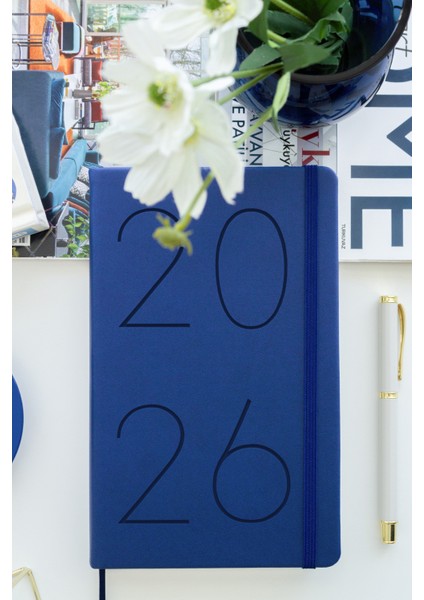 2026 Yılı 13X21 cm Günlük Ajanda Lacivert