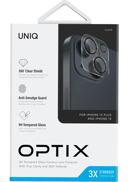 Iphone 14 / 14 Plus Lens Koruyucu Optix Clear Serisi Şeffaf Kristal Berraklık modelleri
