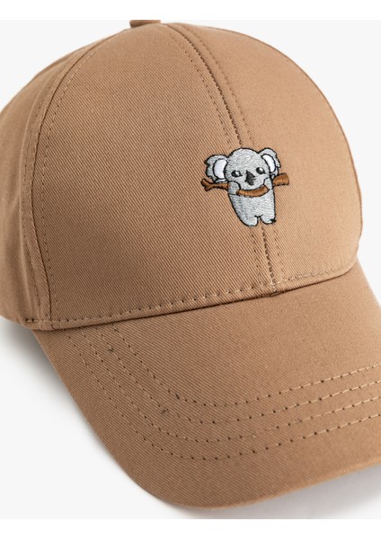 Koala Işlemeli Pamuklu Kep Şapka fırsatları