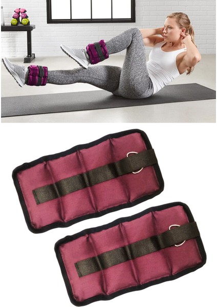 Mor Gabardin El ve Ayak Ağırlık Seti, Güç ve Kondisyon Destekli 1 kg x 2 Adet