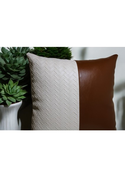 Lüx Tasarım Deri Kırlent Kılıfı fırsatları