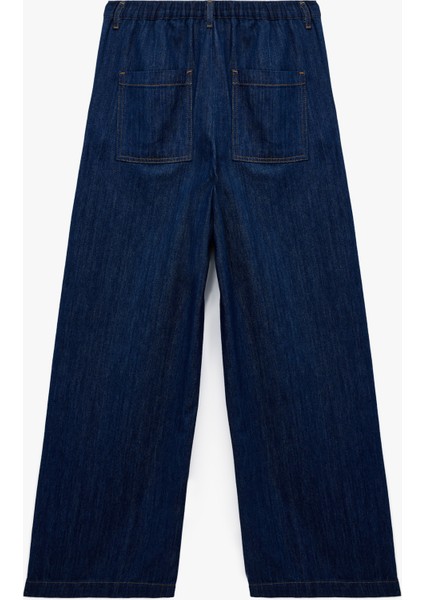 Pamuklu Yüksek Bel Geniş Paça Denim Pantolon - Bianca Wide Leg Jeans fiyatları