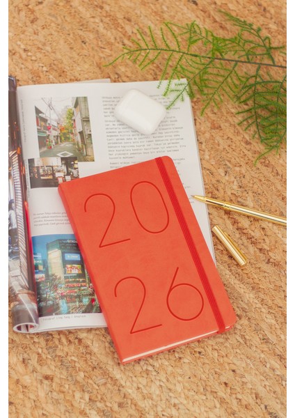 2026 Yılı 13X21 cm Günlük Ajanda Turuncu