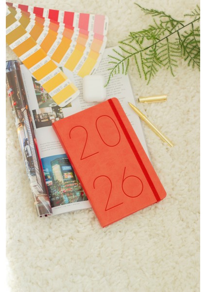 2026 Yılı 13X21 cm Günlük Ajanda Turuncu fiyatları