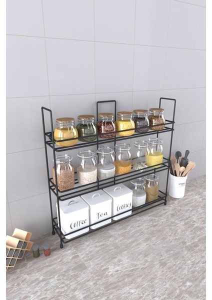 Krom Metal Duvara Asılabilir Baharatlık Standı, Pratik ve Şık Tasarım fiyatları