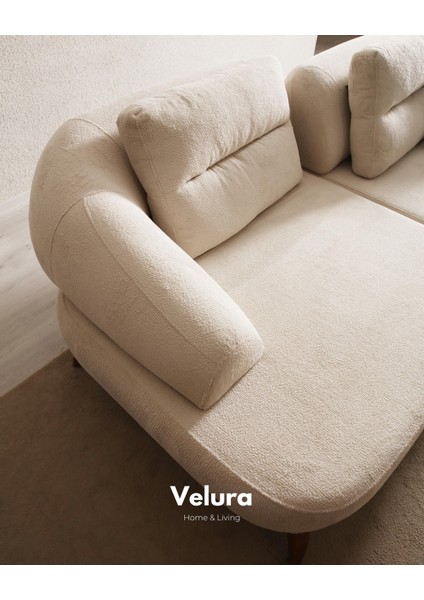 Vino Üçlü Kanepe - Krem