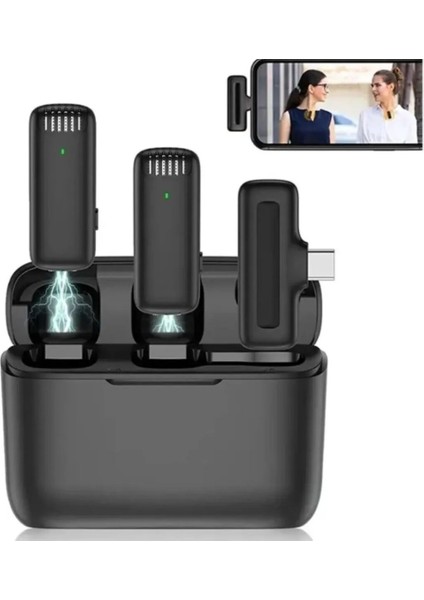 J13 Android ve Iphone Uyumlu Şarj Kutulu Kablosuz Yaka Mikrofonu Gürültü Azaltma Özellikli modelleri