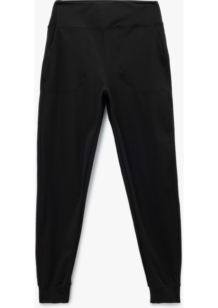 Yüksek Bel Cep Detaylı Basic Spor Jogger Eşofman Altı