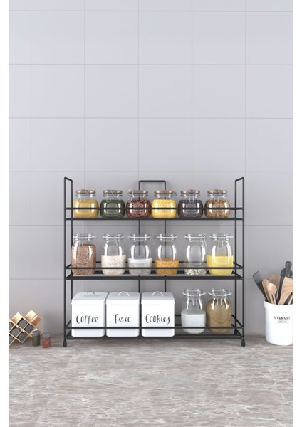Krom Metal Duvara Asılabilir Baharatlık Standı, Pratik ve Şık Tasarım modelleri