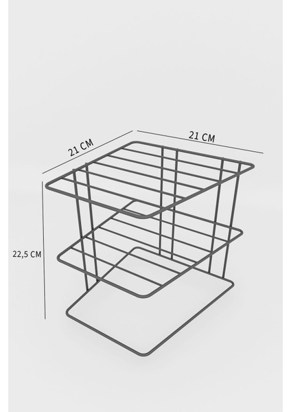 Gri 2'li 3 Katlı Tabaklık Dolap Içi Mutfak Düzenleyici Raf Seti fırsatları