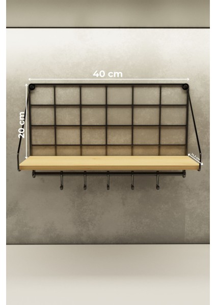 Modern Siyah Metal Duvar Rafı ve Askı, Şık ve Fonksiyonel Saklama Çözümü indirimleri