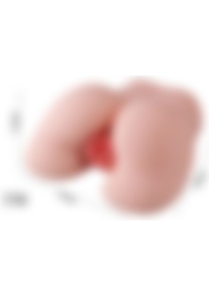 Ultra Gerçekçi Hissiyat Çift Işlevli Vajina ve Anal Kalça 1.1 kg Realistik Yapay Suni Mastürbatör