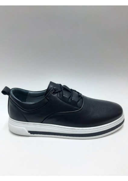 Hakiki Deri Siyah Bağcıklı Erkek Ayakkabı C-98250213RW