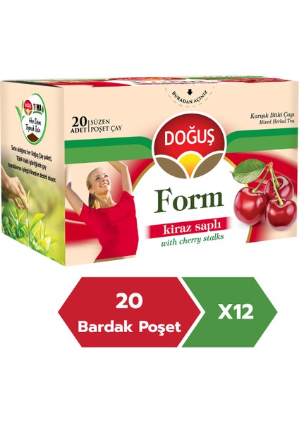 Form Çayı Kiraz Saplı 12'li