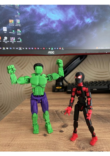 Dummy Hulk 3D Baskı Hareketli Figür – 16 cm Koleksiyonluk Oyuncak