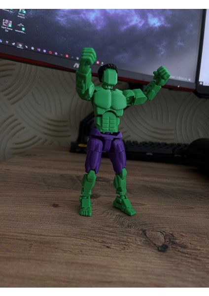 Dummy Hulk 3D Baskı Hareketli Figür – 16 cm Koleksiyonluk Oyuncak modelleri