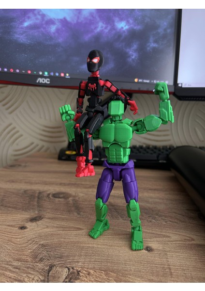 Dummy Hulk 3D Baskı Hareketli Figür – 16 cm Koleksiyonluk Oyuncak