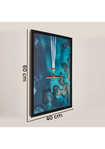 Deco Plain Tablo - Mavi - 40X60 cm