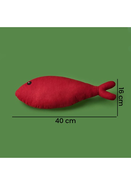 Soft Balık Figürlü Yastık - Kırmızı - 40X16 cm modelleri