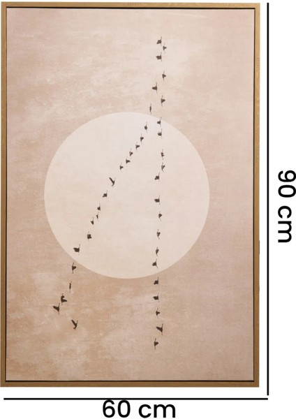 Deco Pajaros Tablo - Bej - 90X60 cm indirimleri