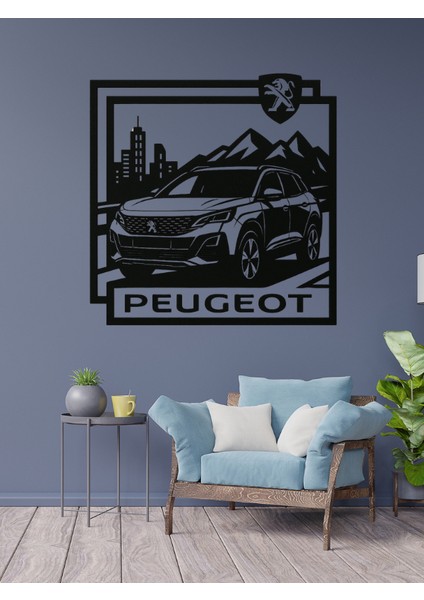 Peugeot Dekoratif Siyah Metal Duvar Tablosu (1,5 mm Kalınlık & 75 cm x 75 Cm) fiyatları