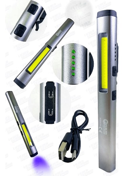 450 Lümen Şarjlı Mıknatıslı Ultra Viyole Mor Işıklı Şarjlı LED Lamba modelleri