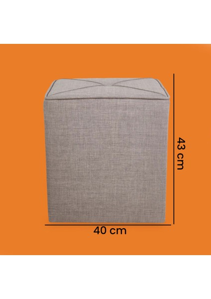 Kare Puf - Gri - 43X40X40 cm indirimleri