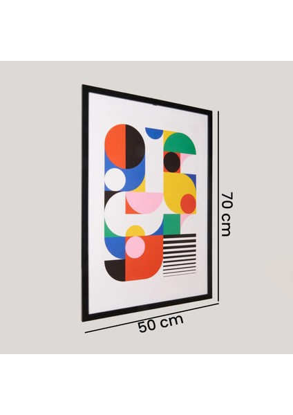 Deco Abstracto Tablo - Renkli - 70X50 cm