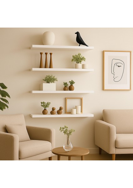 Siyah 5 Adet Duvar Rafı modelleri