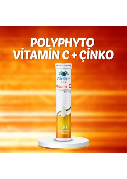 Vitamin C + Çinko 20'Li Efervesan Tablet Vitaminler