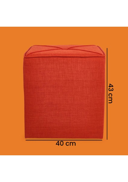 Kare Puf - Kiremit - 43X40X40 cm indirimleri