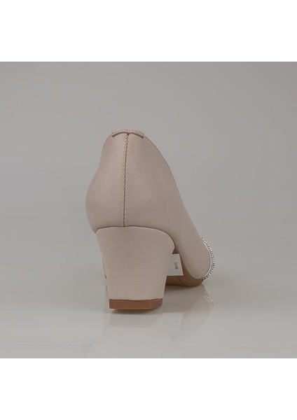 Krem Taş Sarmalı Kadın Klasik Ayakkabı fırsatları