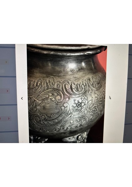 Çiçek Motifli Gümüş Kaplama Kapaklı Şekerlik 15 cm Boyunda fırsatları