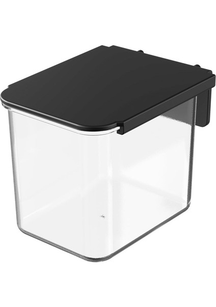 Çok Amaçlı Organizatör Pano Kapaklı Şeffaf Çekmece - Siyah