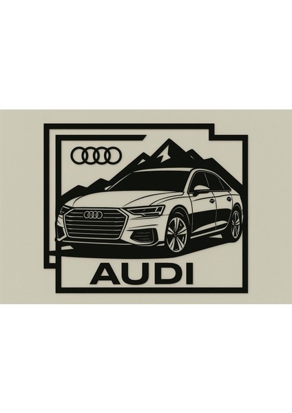 Audı Dekoratif Siyah Metal Duvar Tablosu (1,5 mm Kalınlık & 75 cm x 75 Cm) fiyatları