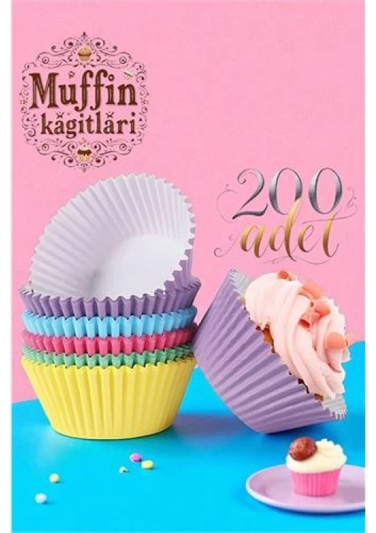 Muffin Kalıbı - Muffin Kağıdı - Muffin Kek Kalıbı 200 Adet fiyatları