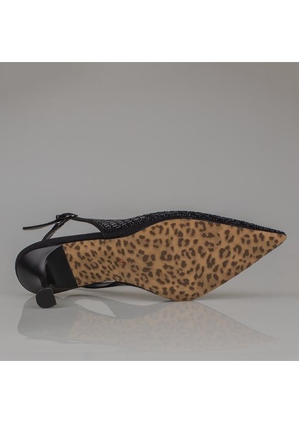 Siyah El Taş Işlemeli Kadın Klasik Ayakkabı fırsatları