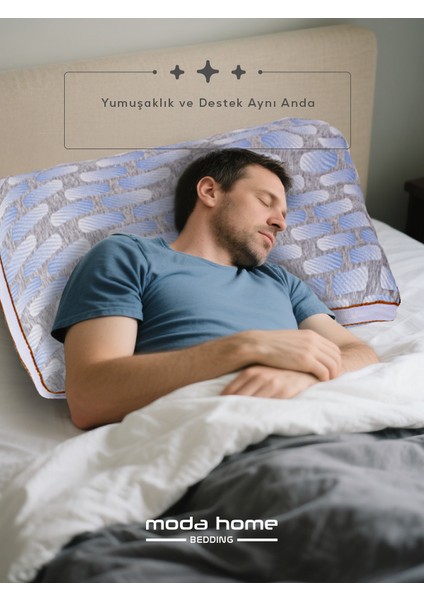 Moda Klimalı Yastık ,pamuk Viskon Kumaşlı Çift Biyeli Yıkanabilir Kılıflı 50*70 cm 1250 gr indirimleri