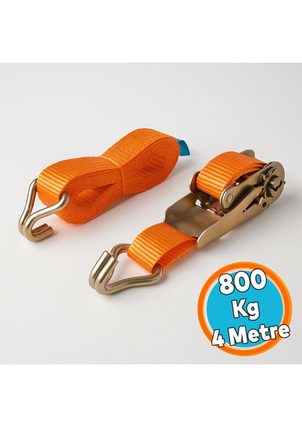 Spanzet Yük Gerdirme Eşya Sabitleme Halatı Cırcırlı Gırgır 800 kg 4 Metre SG27-4 Ratchet Strap