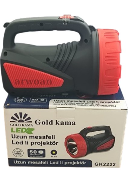 50 Saat Çalışma Süreli 8000MAH El Feneri Projektör