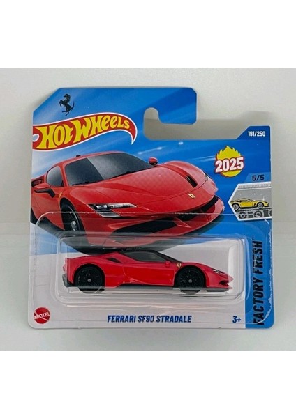 Ferrari SF90 Stradale 2025 Factory Fresh Serisi 1:64 Ölçekli Diecast Model Araba